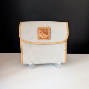 Dooney & Bourke Monogram Jacquard Cream Bifold Wallet